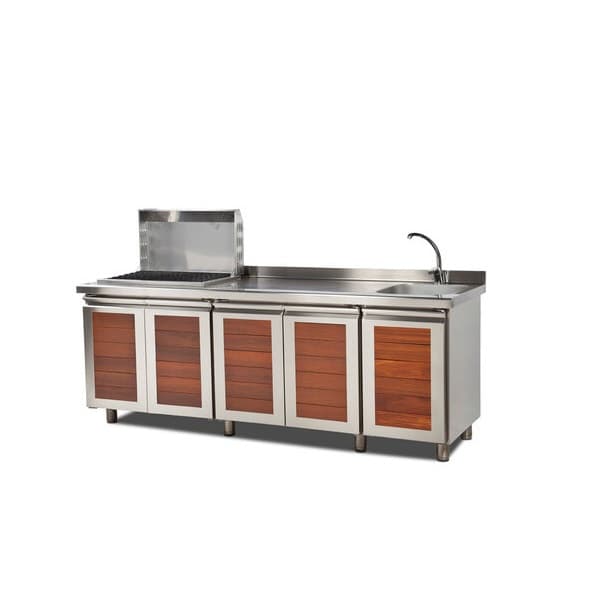 מטבח גינה 230 ס"מ - GINOX בשילוב HPL