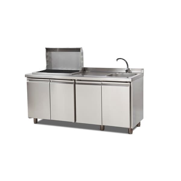מטבח גינה נירוסטה 182 ס"מ - GINOX